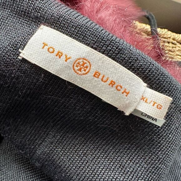 TORY BURCH BURGUNDY REAL Genuine 100% Rabbit fur Vest size xl sleeveless jacket - Picture 8 of 14